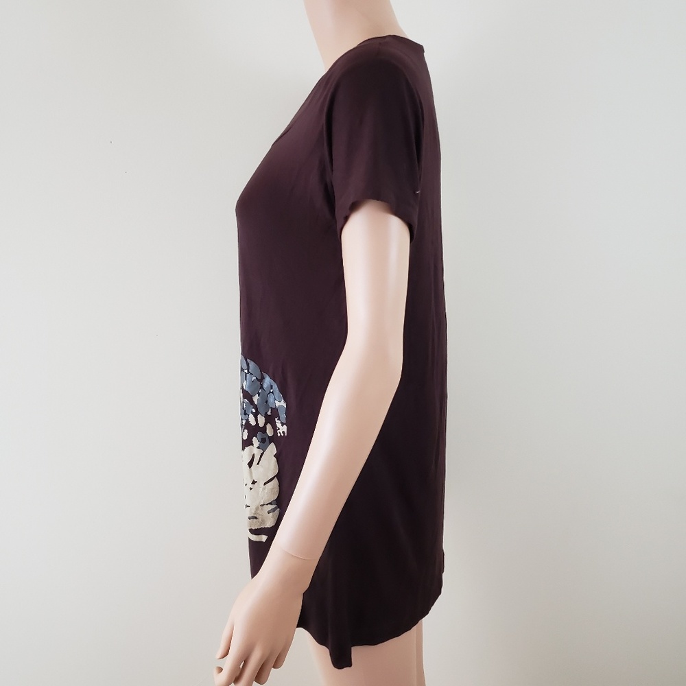 Hello Kitty Purple Brown Tunic Top Size Medium - Picture 4 of 5